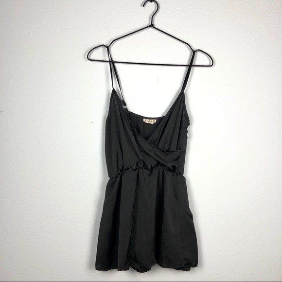 Urban Outfitters Dresses & Skirts - Urban Outfitters • Cope Black Satin Romper Dress